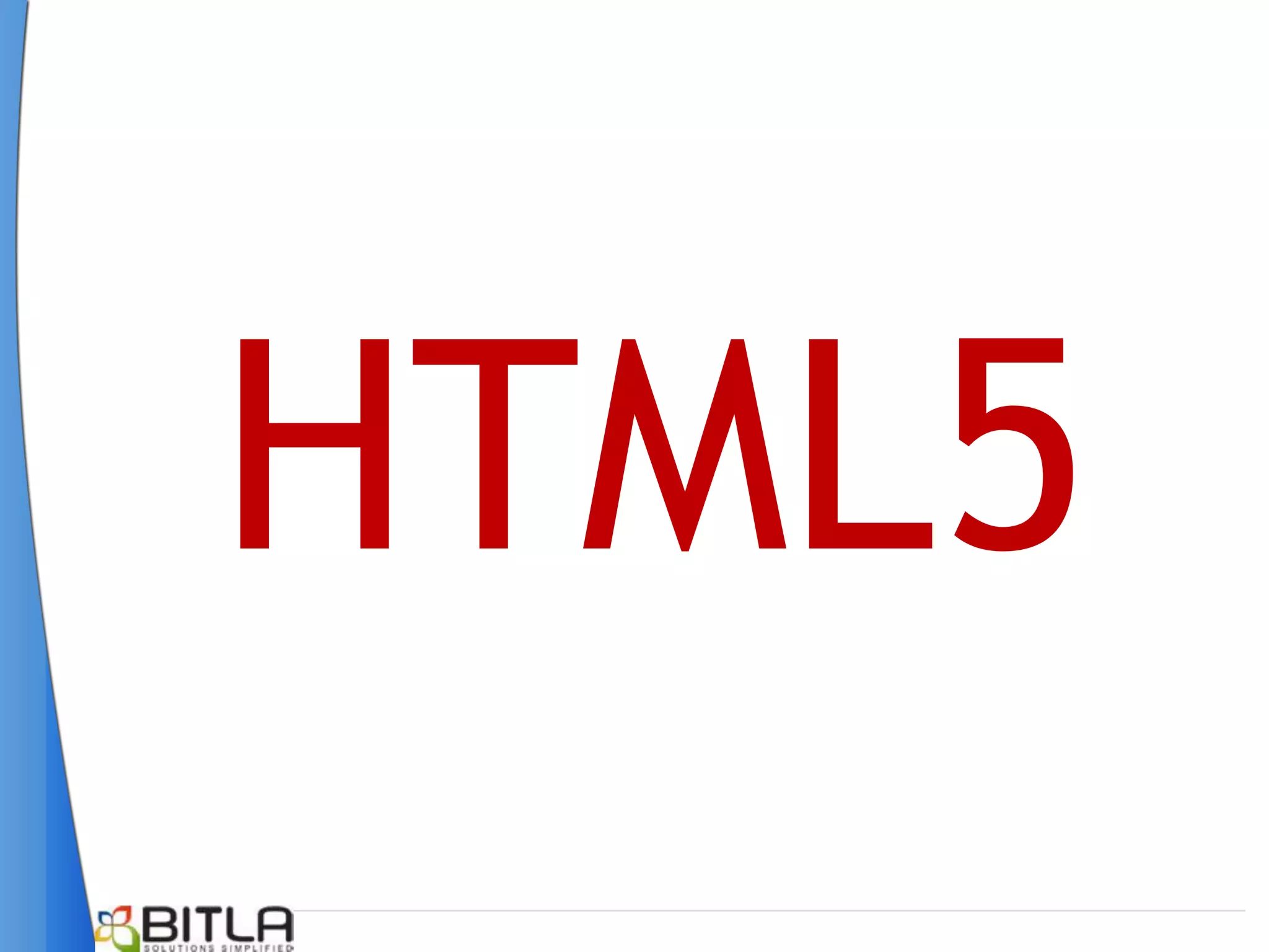 HTML5
 