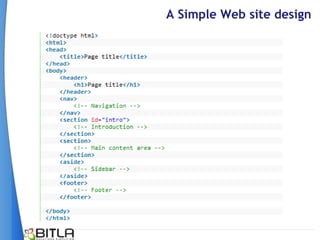 A Simple Web site design
 