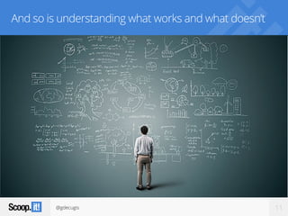 @gdecugis 11
And so is understanding what works and what doesn’t
 