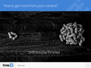 @gdecugis 34
How to get more from your content?
(without pay for play)
 