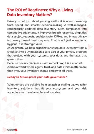 Data Inventory Privacy Examples How To Build And Maintain A Privacy Data Inventory For Audit-Readiness ...
