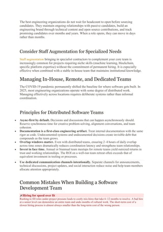 How to Build a High Performing Software Development Team for 2026 and ...
