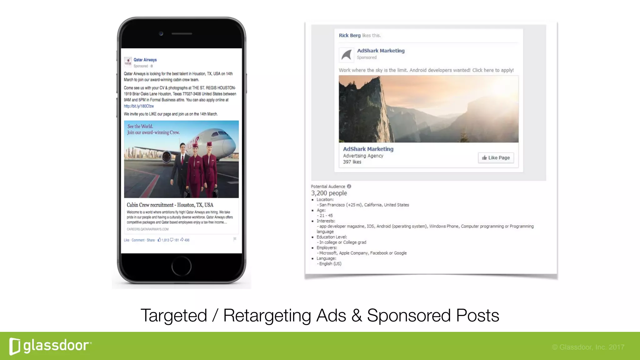 © Glassdoor, Inc. 2017
Targeted / Retargeting Ads & Sponsored Posts
 