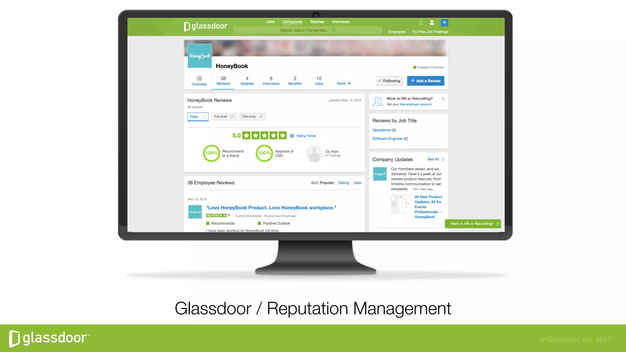 © Glassdoor, Inc. 2017
Glassdoor / Reputation Management
 