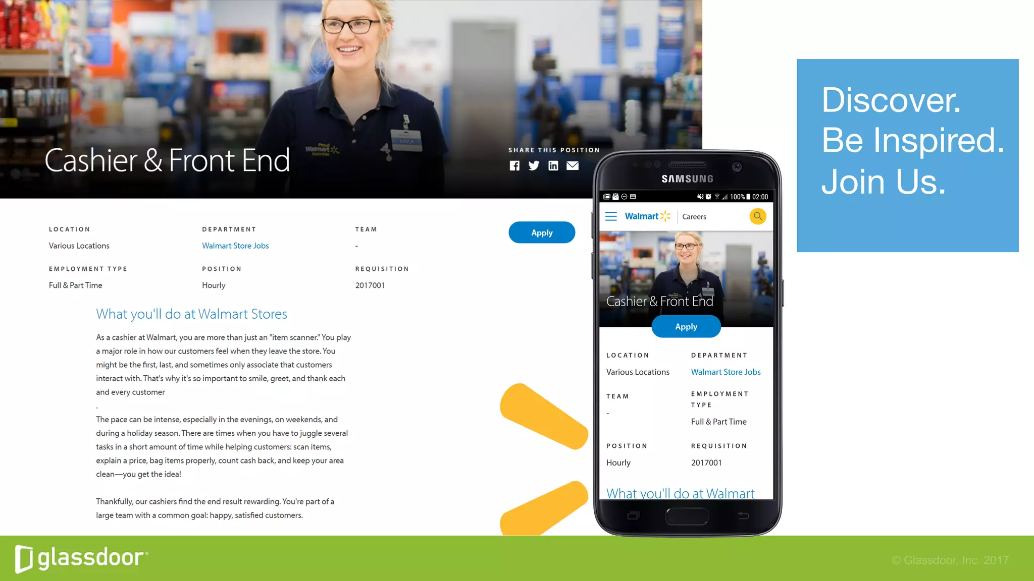 © Glassdoor, Inc. 2017
Discover. 
Be Inspired.
Join Us.
 