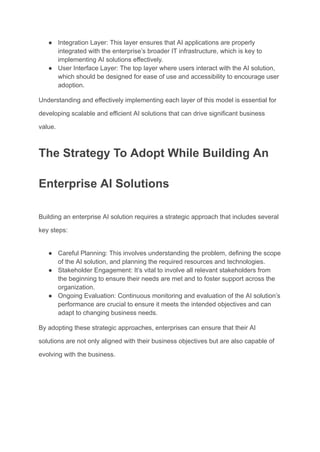 How to Build an Enterprise AI Solutions.pdf | Technology Industry ...
