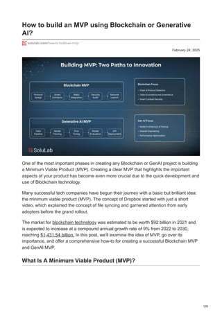 How to build an MVP using Blockchain or Generative AI.pdf