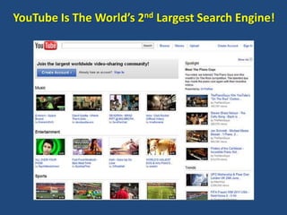 YouTube Is The World’s 2nd Largest Search Engine!
 