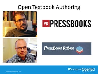 Open Textbook Authoring
 