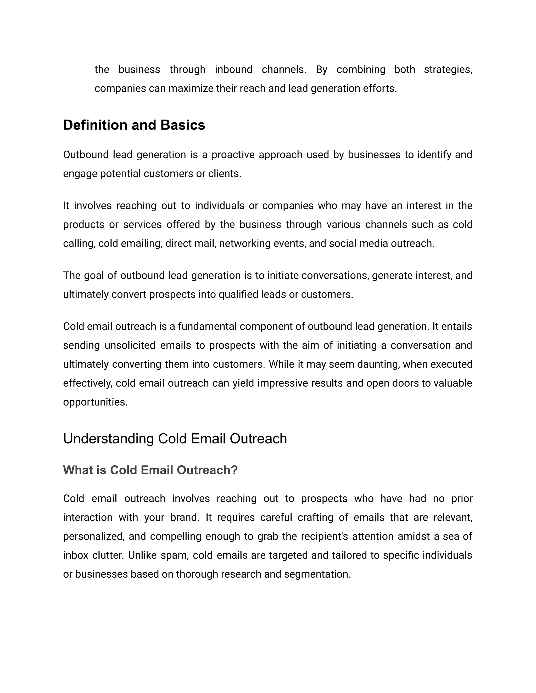 How to Build an Outbound Lead Generation Strategy from Scratch | PDF