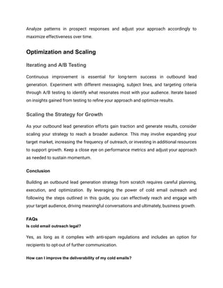 How to Build an Outbound Lead Generation Strategy from Scratch | PDF image.