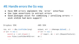 How to build SDKs in Go | PDF