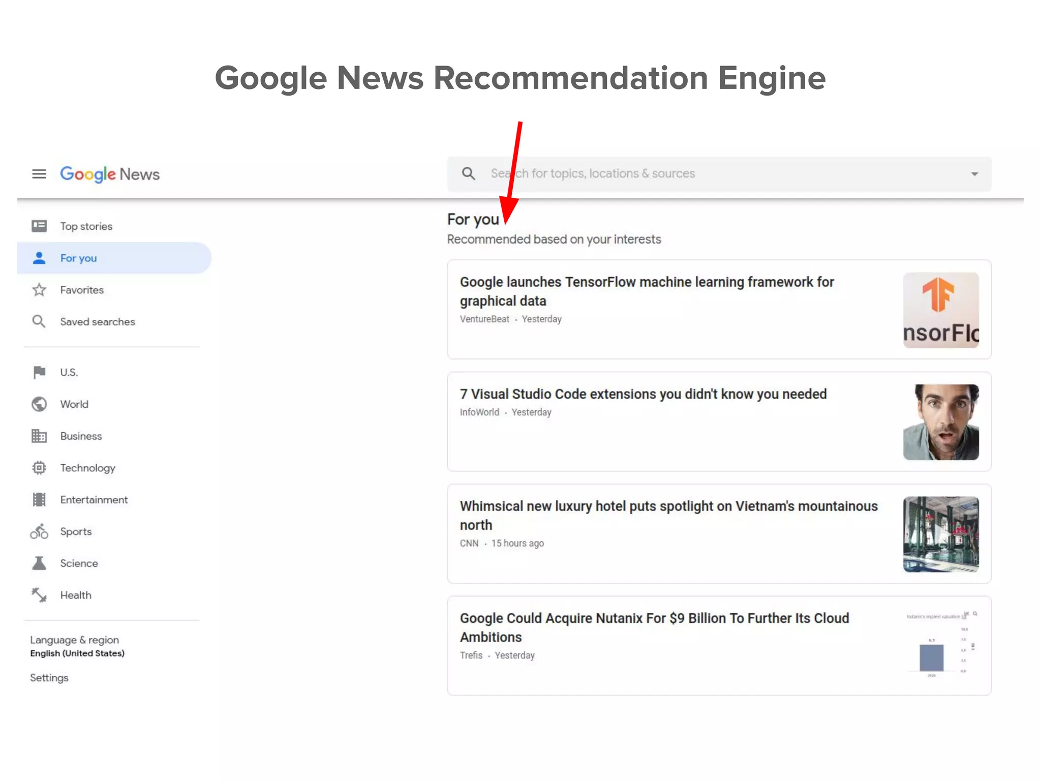 Google News Recommendation Engine
 