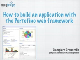 How to build an application with
 the Portofino web framework




                        Giampiero Granatella
                    giampiero.granatella@manydesigns.com
 