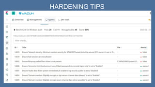 HARDENING TIPS
 
