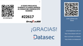 Link a Drive con
Docs
¡GRACIAS! contacto@datasec-soft.com
https://www.datasec-soft.com/
https://uy.linkedin.com/datasec
https://twitter.com/datasecsoft
 