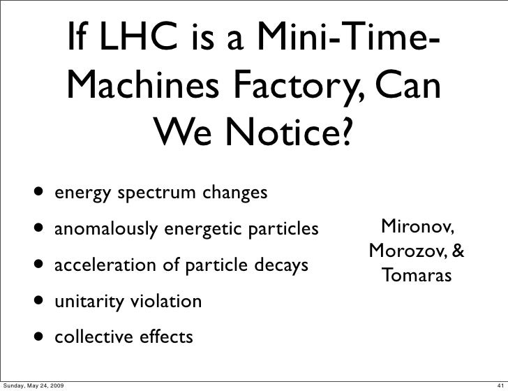 How to build a real time machine