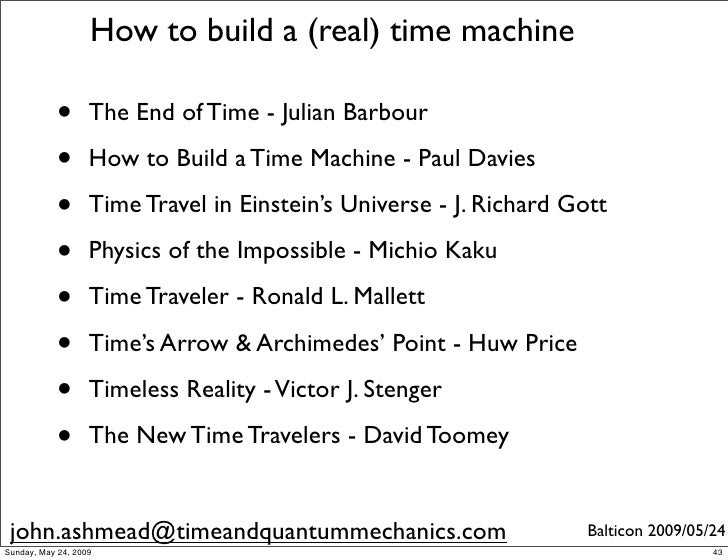 how to build a real time machine how to build a time machine
