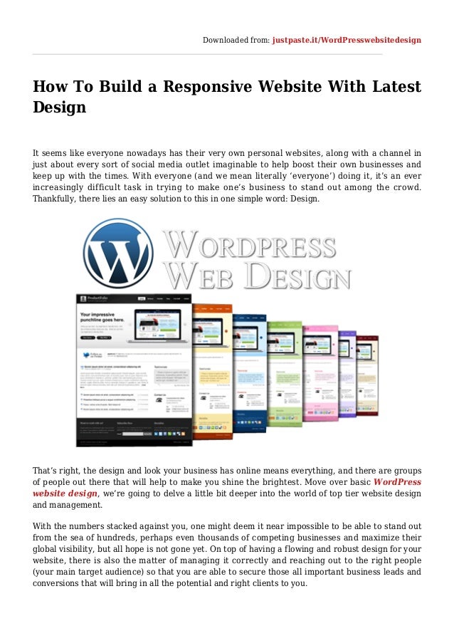 How to build a responsive website with latest design How to build a responsive website with latest design