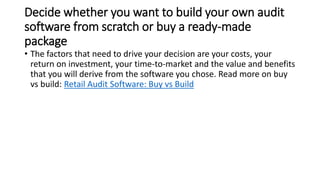 How to build a retail audit checklist | PPTX