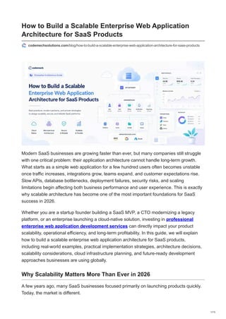 How to Build a Scalable Enterprise Web Application Architecture for ...