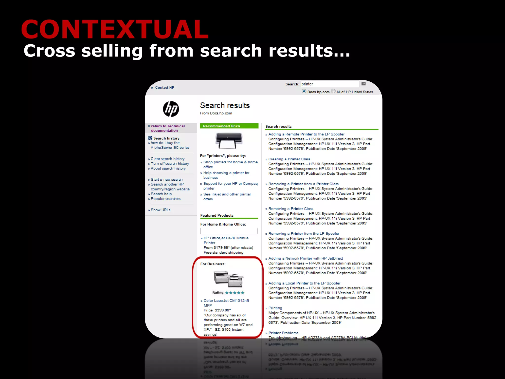 CONTEXTUAL
Cross selling from search results…
 