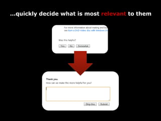 …quickly decide what is most relevant to them
 