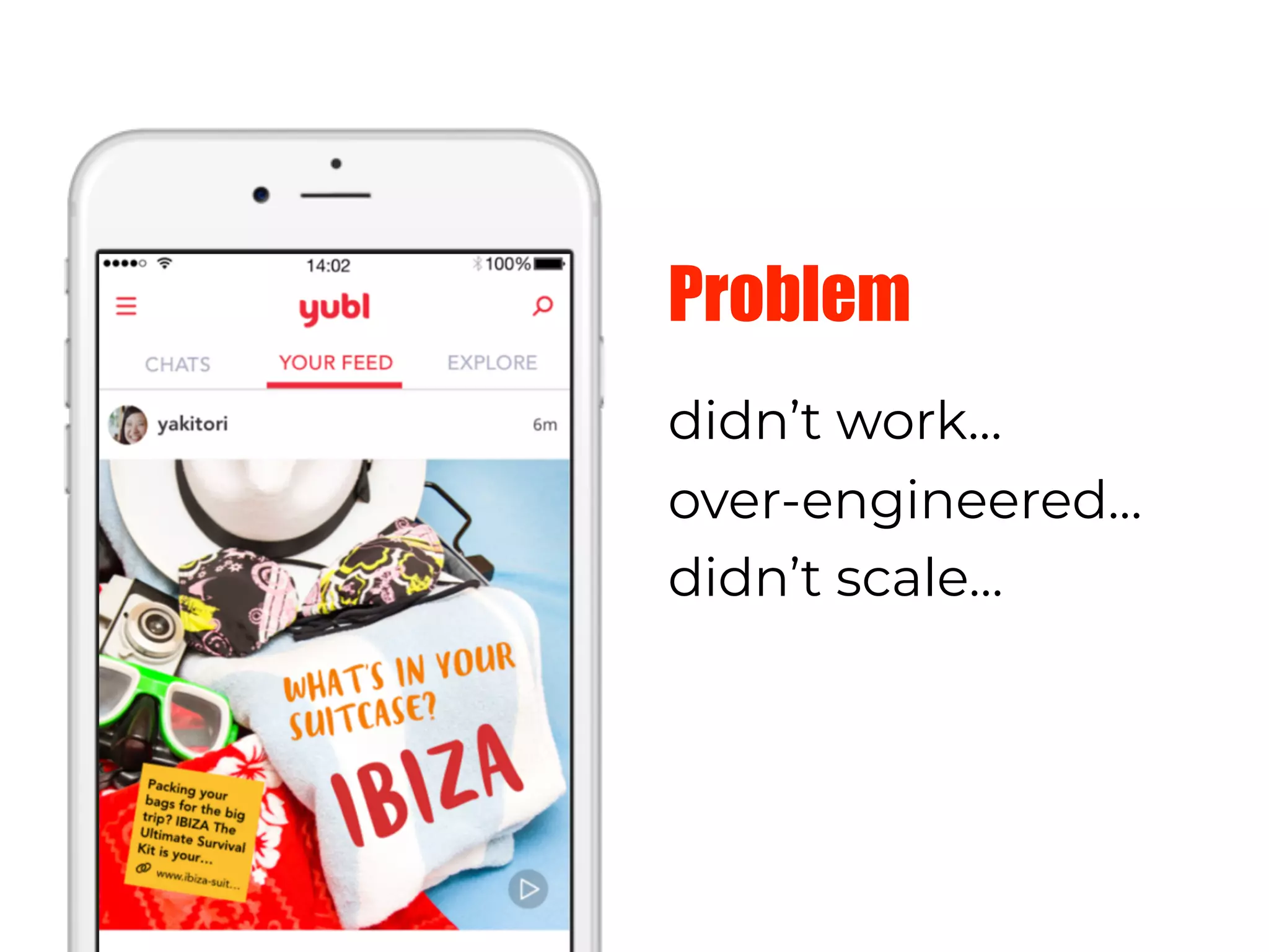 Problem
didn’t work…
over-engineered…
didn’t scale…
 