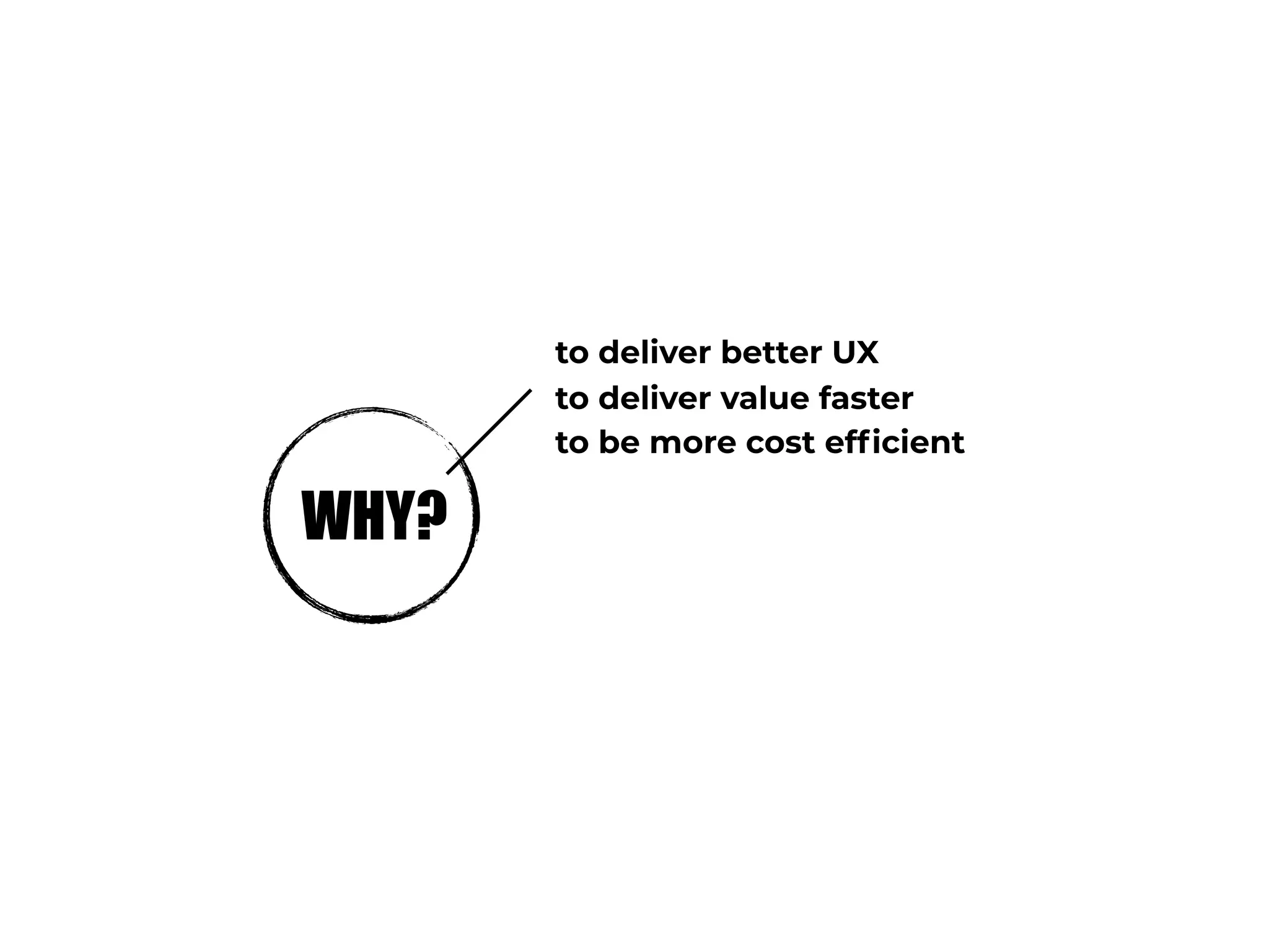 WHY?
to deliver better UX
to deliver value faster
to be more cost efficient
 