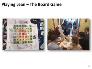 Playing Lean – The Board Game
12
 