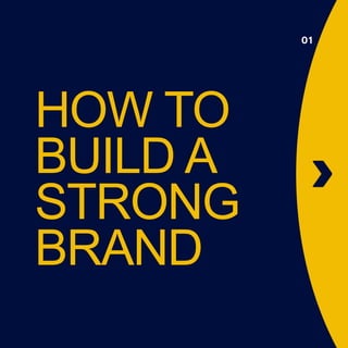 HOW TO
BUILD A
STRONG
BRAND
01
 