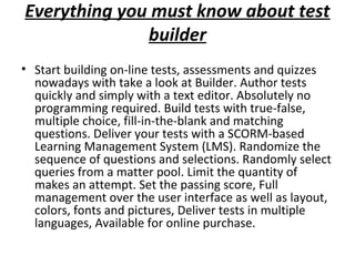 How to build a test | PPT