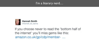 I’m a literary nerd…
 