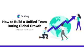 How to Build a Unified Team
During Global Growth
Jeff Diana & Bart Macdonald
 