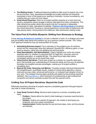 How to Build a Winning Portfolio as an AI Freelancer: Strategies for ...