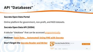 Socrata Api Icon How to Build Complex Calls to APIs (Without Writing Any Code) | PDF