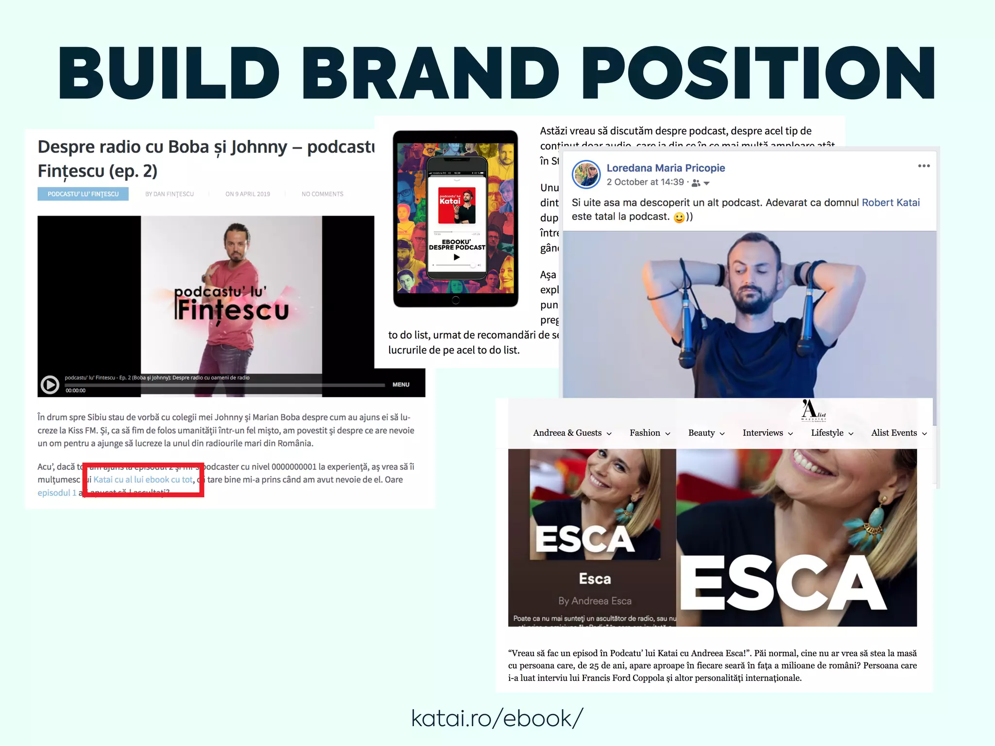 BUILD BRAND POSITION
katai.ro/ebook/
 