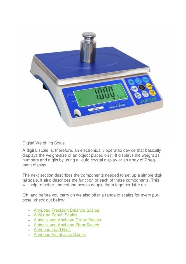How To Build Digital Weighing Scales