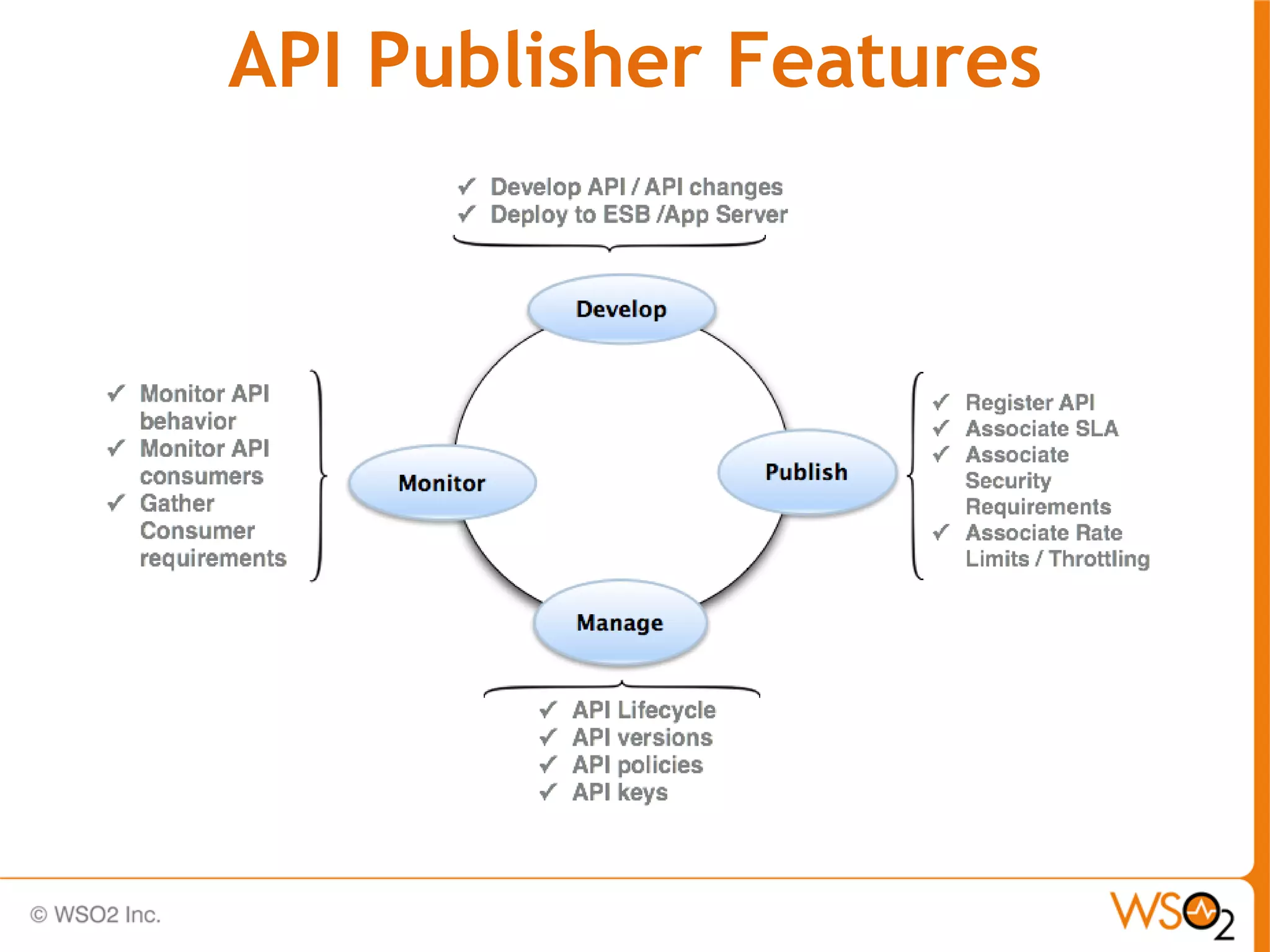 API Publisher Features
 