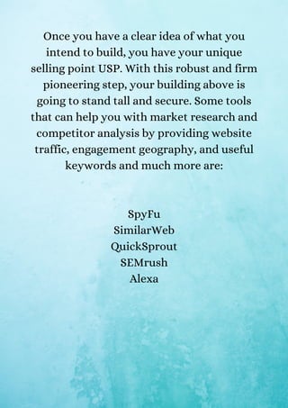Once you have a clear idea of what you
intend to build, you have your unique
selling point USP. With this robust and firm
...