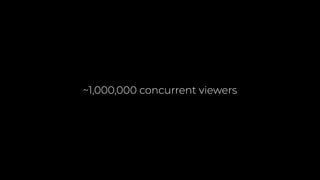 ~1,000,000 concurrent viewers
 