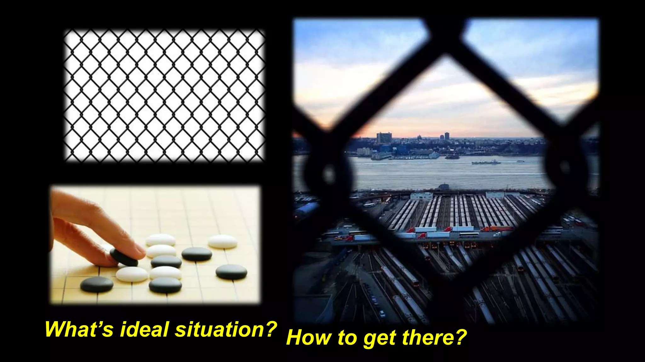 23 
What’s ideal situation? How to get there? 
 