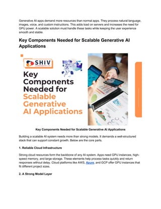 Building Scalable Apps With Generative AI Models | PDF