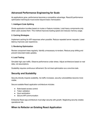 Building Scalable ReactJS Apps: Practical Guide | PDF