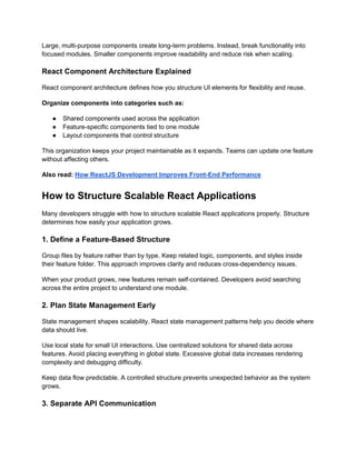 Building Scalable ReactJS Apps: Practical Guide | PDF