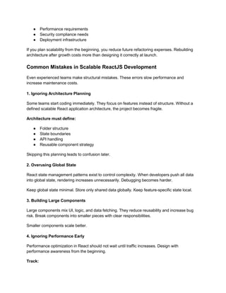 Building Scalable ReactJS Apps: Practical Guide | PDF