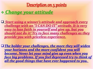 How to build self confidence and esteem life skills ppt | PPTX
