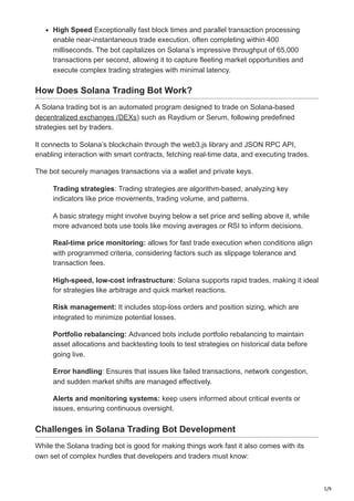 How to Build Solana Trading Bots.pdf. overview | PDF
