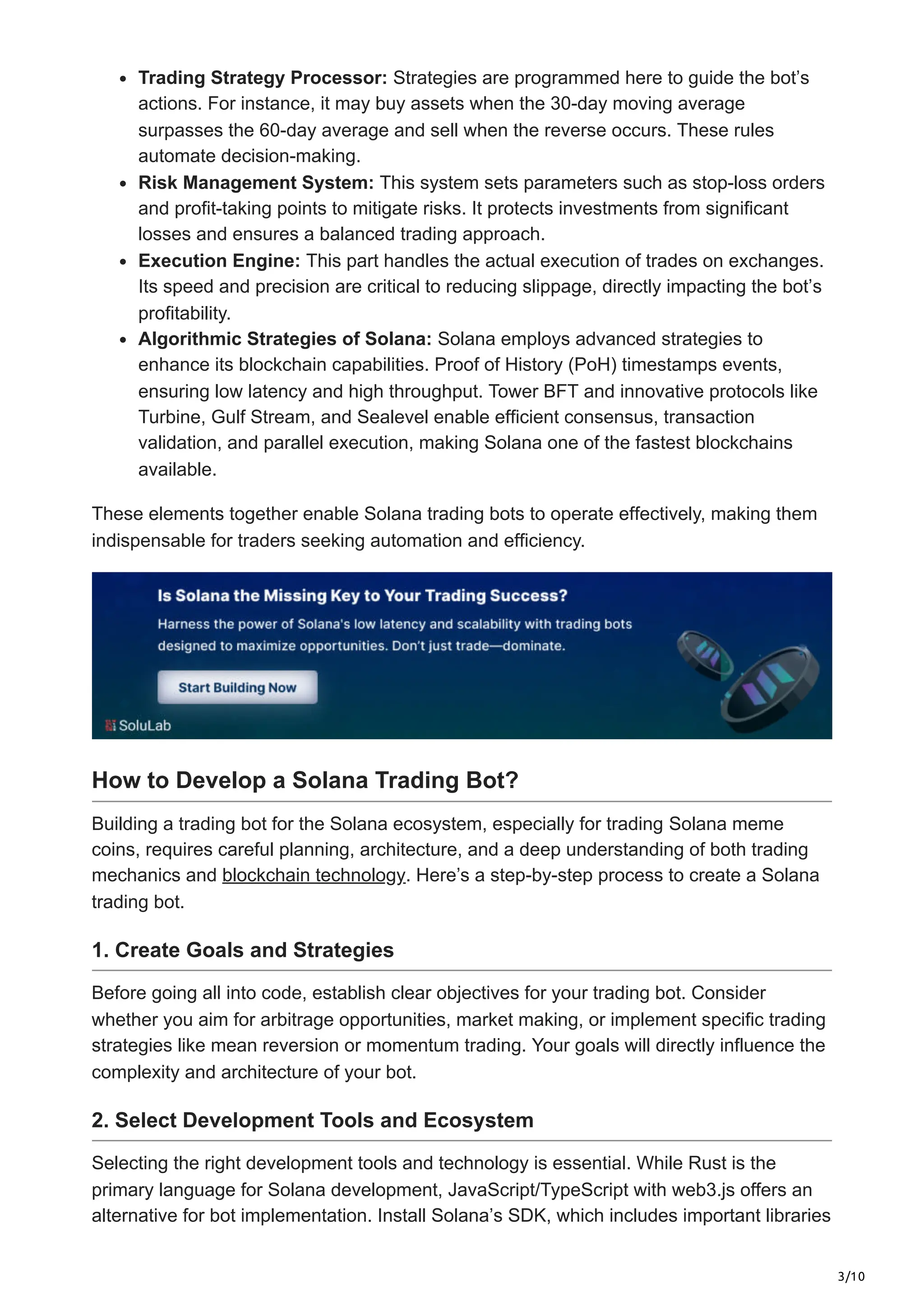 How to Build Solana Trading Bots - SoluaLab | PDF