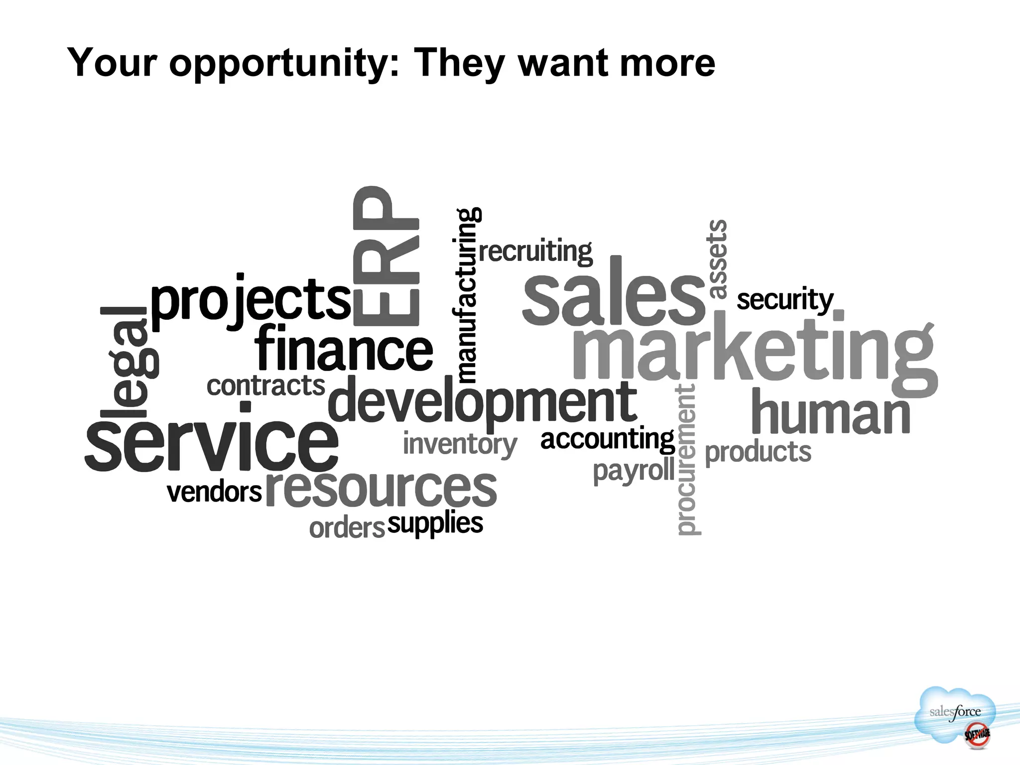 Your opportunity: They want more
 